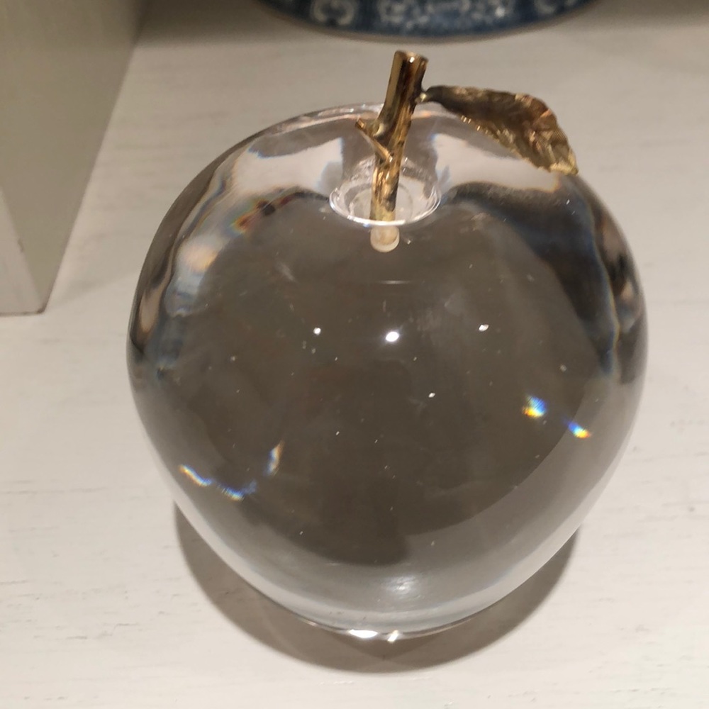 CARTIER crystal and vermeil apple